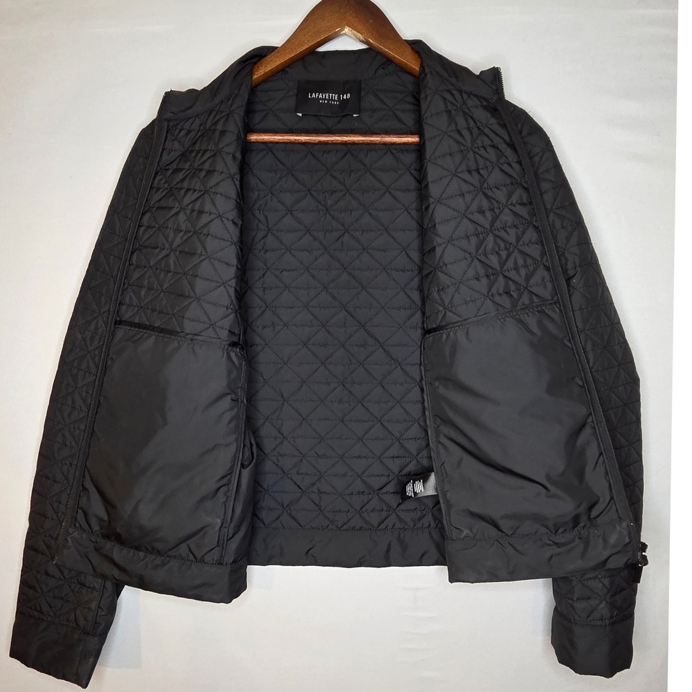 Lafayette 148 New‎ York Quilted Jacket M Black - Picture 3 of 8